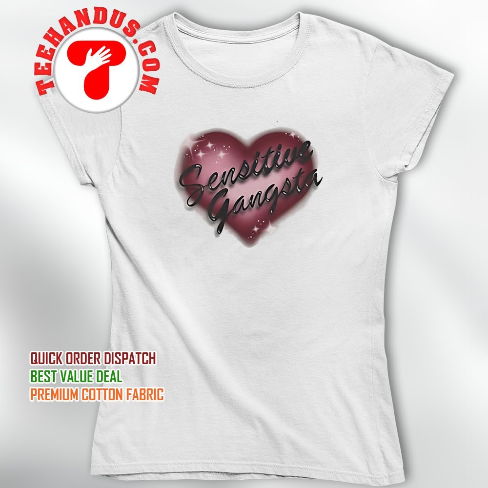 Sensitive gangsta heart shirt, hoodie, sweater, long sleeve and tank top, image size:1000x1000