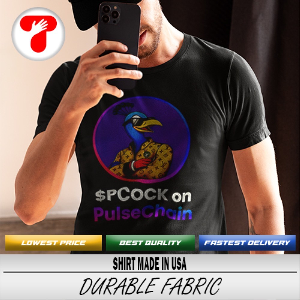 PCOCK on pulsechain shirt, hoodie, sweater, long sleeve and tank top