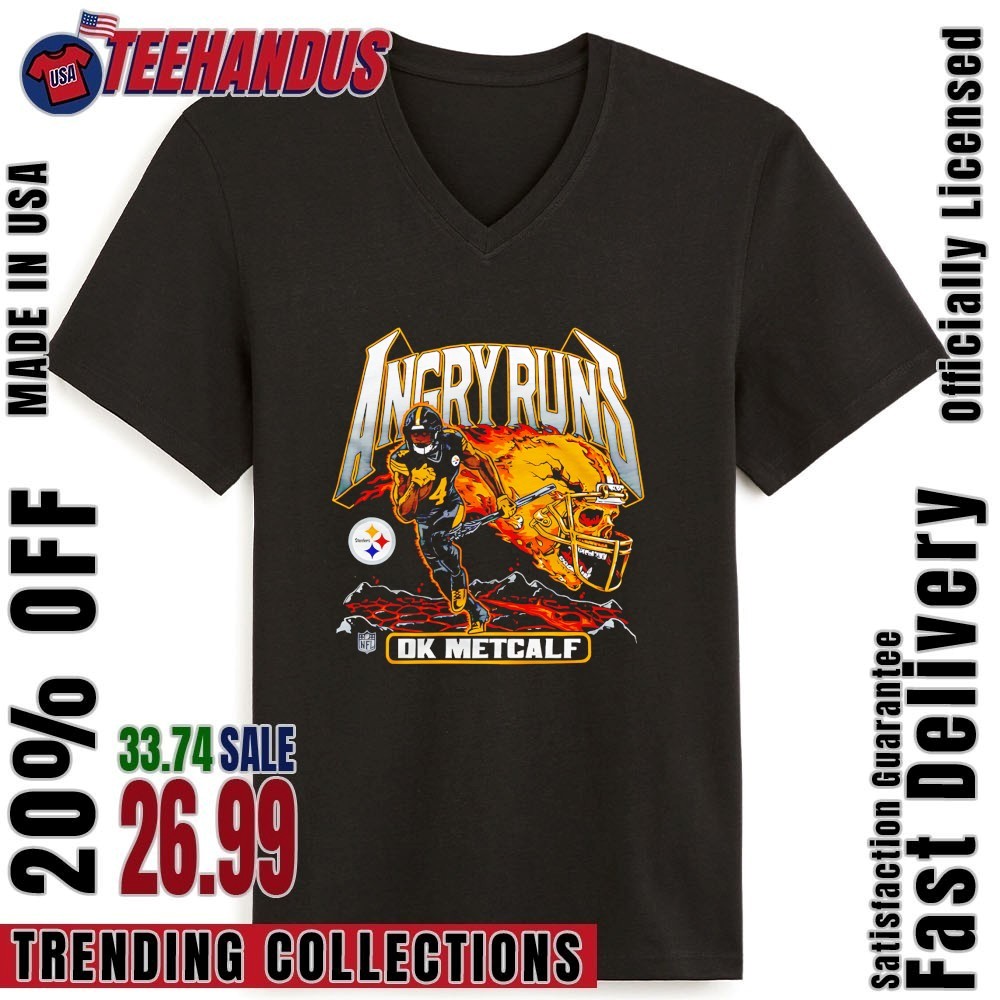 Angry Runs 2025 Steelers DK Metcalf Shirt, hoodie, sweater, long