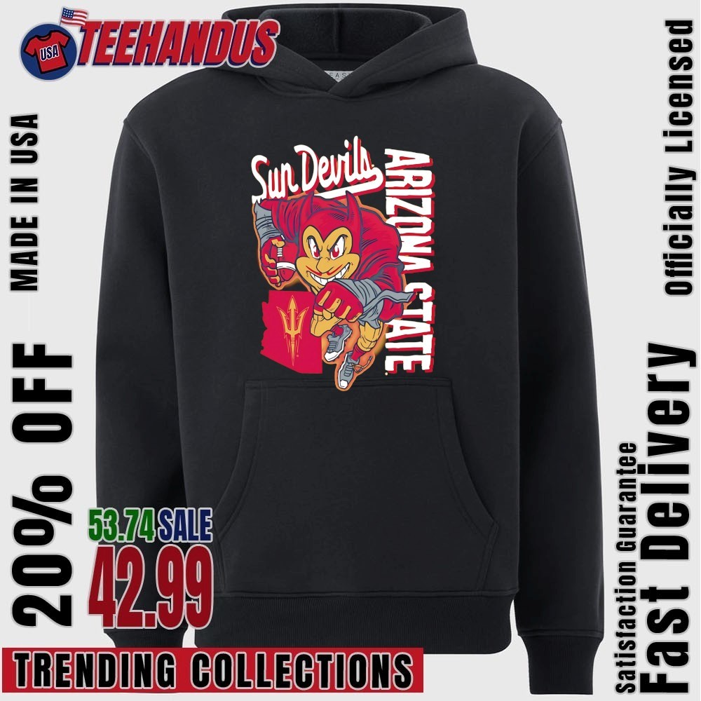 Arizona State Sun Devils Sketched Mascot Shirt, hoodie, sweater