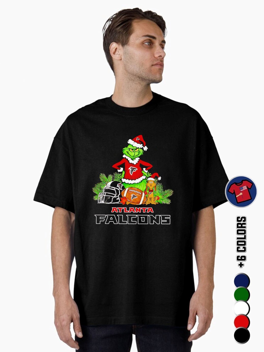 Atlanta Falcons X The Grinch and Max dog Christmas helmet items