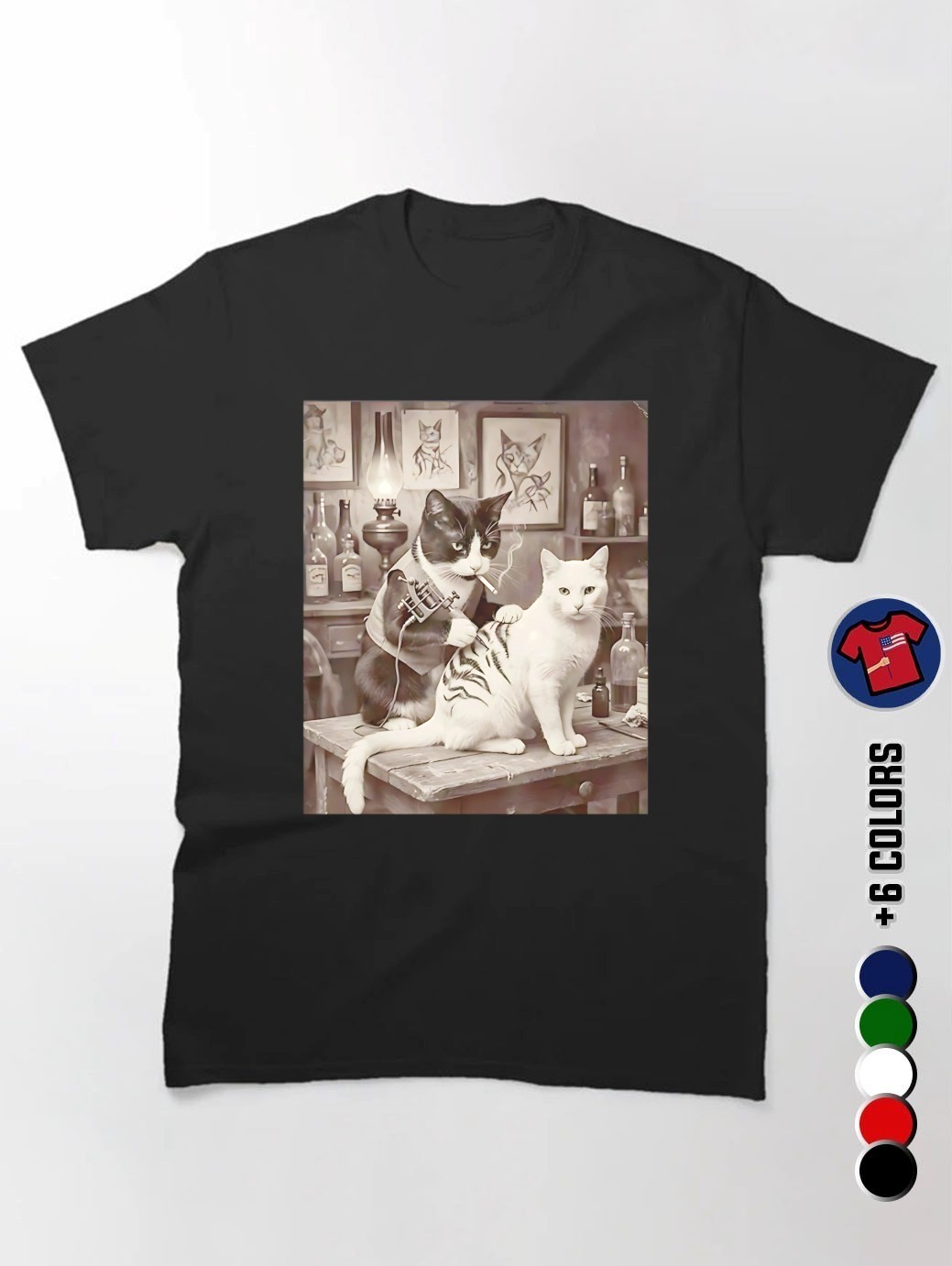 Cat Smoking Tattoo Inked Kitty Artist Shirt, hoodie, sweater, long