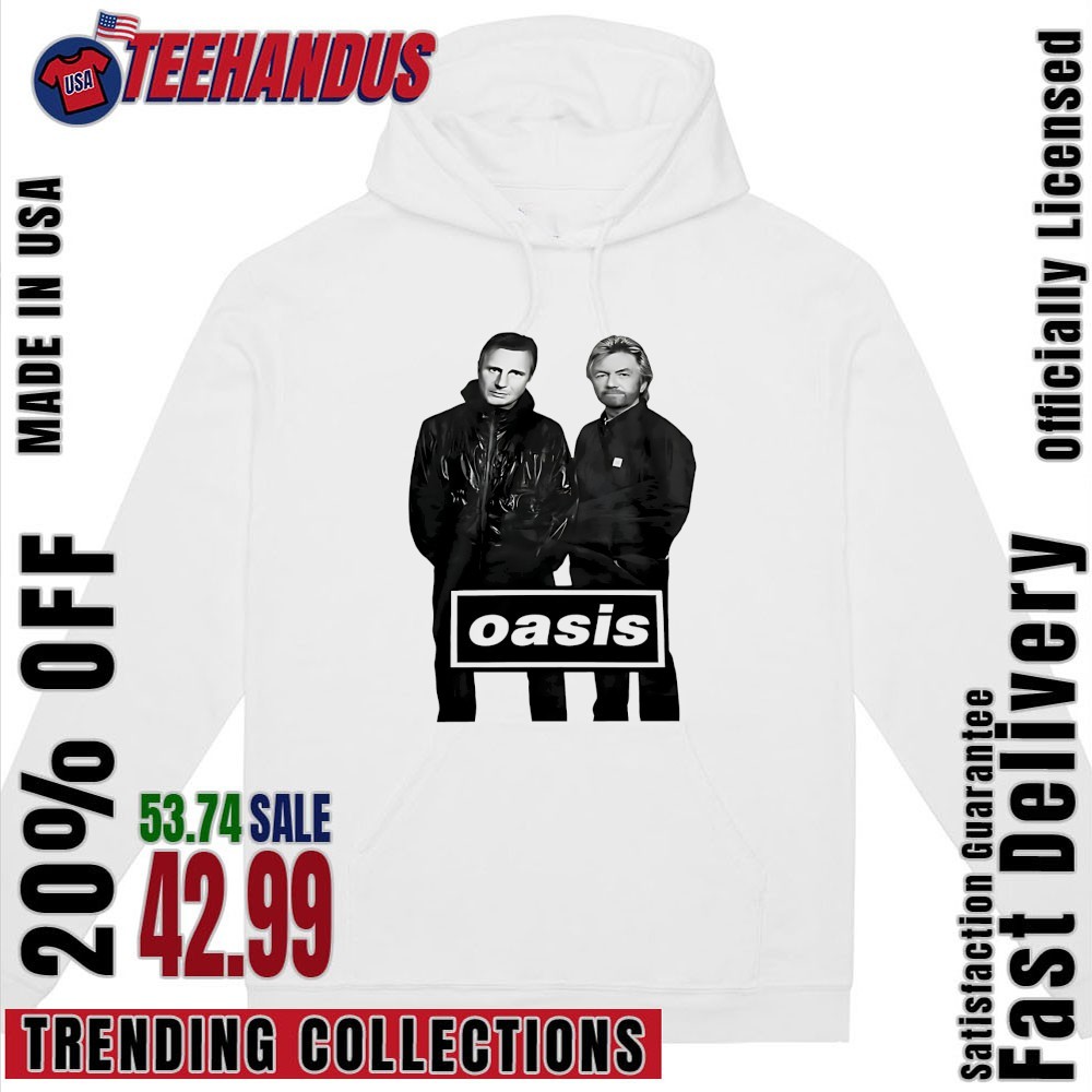 Liam Neeson And Noel Edmonds Oasis Shirt, hoodie, sweater, long