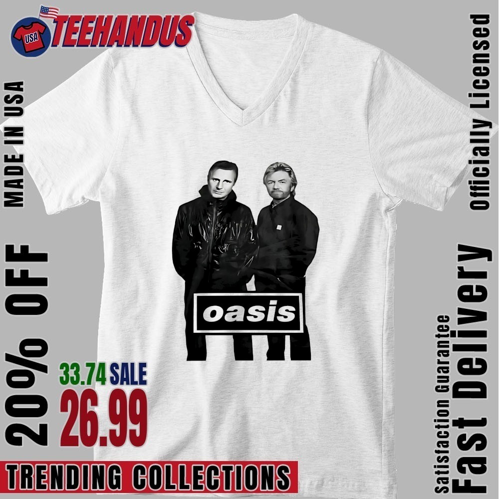 Liam Neeson And Noel Edmonds Oasis Shirt, hoodie, sweater, long