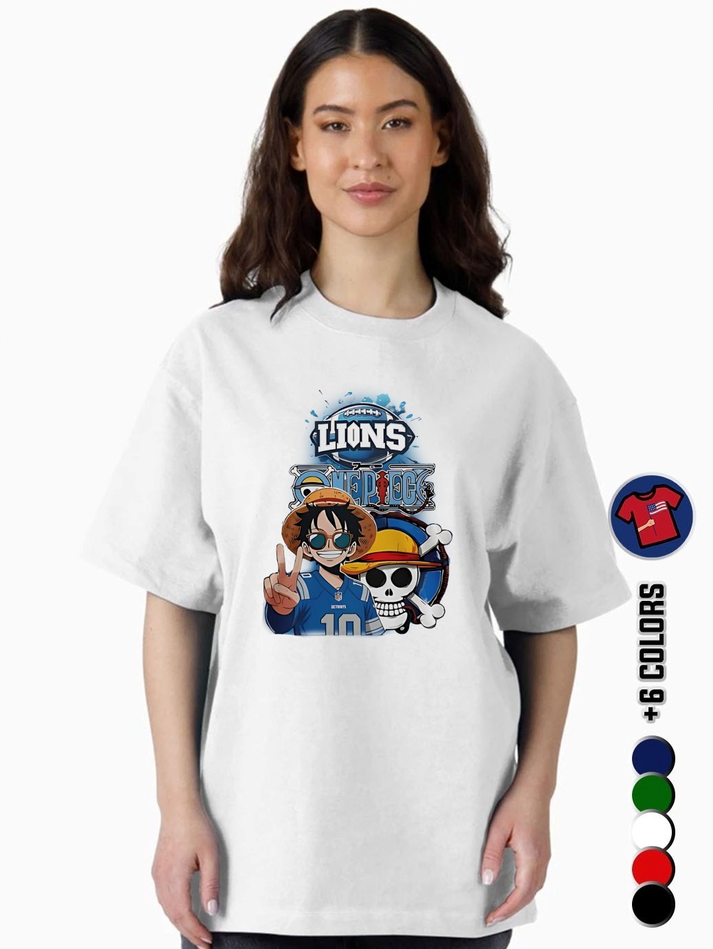 Luffy Detroit Lions One Piece Anime Roar Of Straw Hat Football