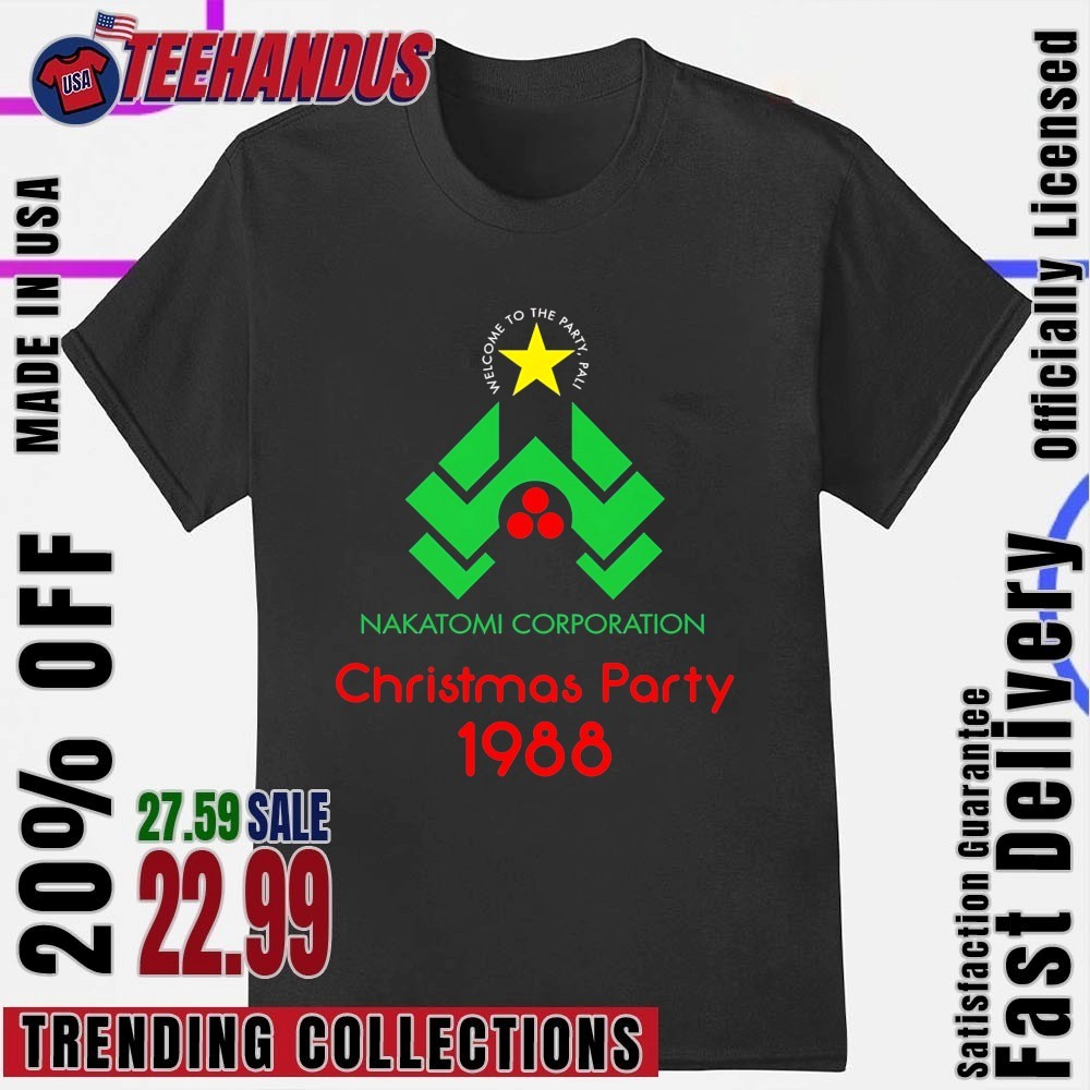 Men's T Shirt Nakatomi Plaza Funny Short Sleeve Christmas Party 1988 Tee Shirt O