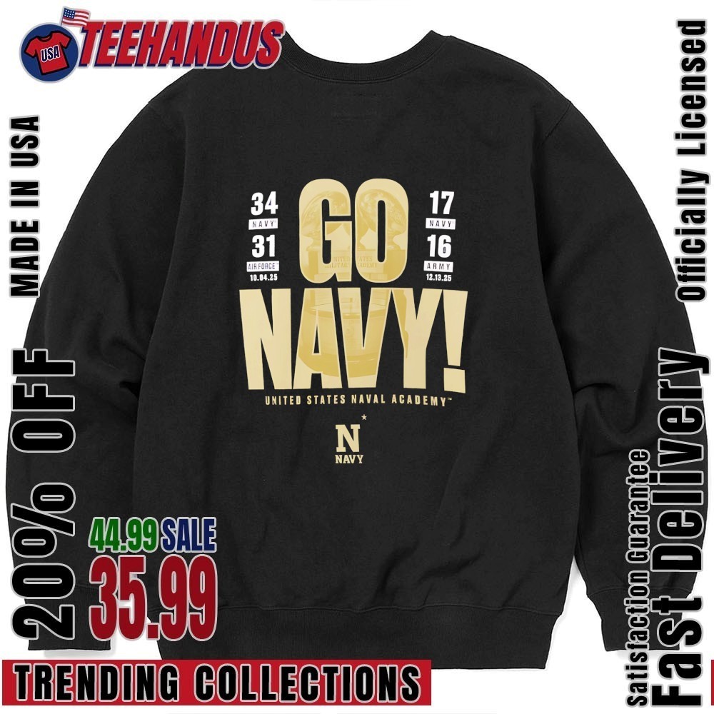 Navy Midshipmen 2025 Commander-In-Chief's Trophy Champions shirt