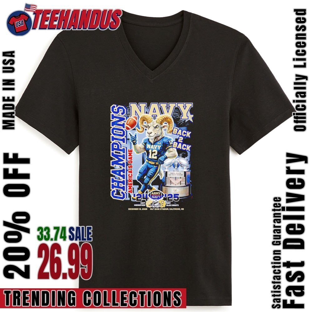 Navy Midshipmen Champions America's Game Back 2 Back Shirt, hoodie