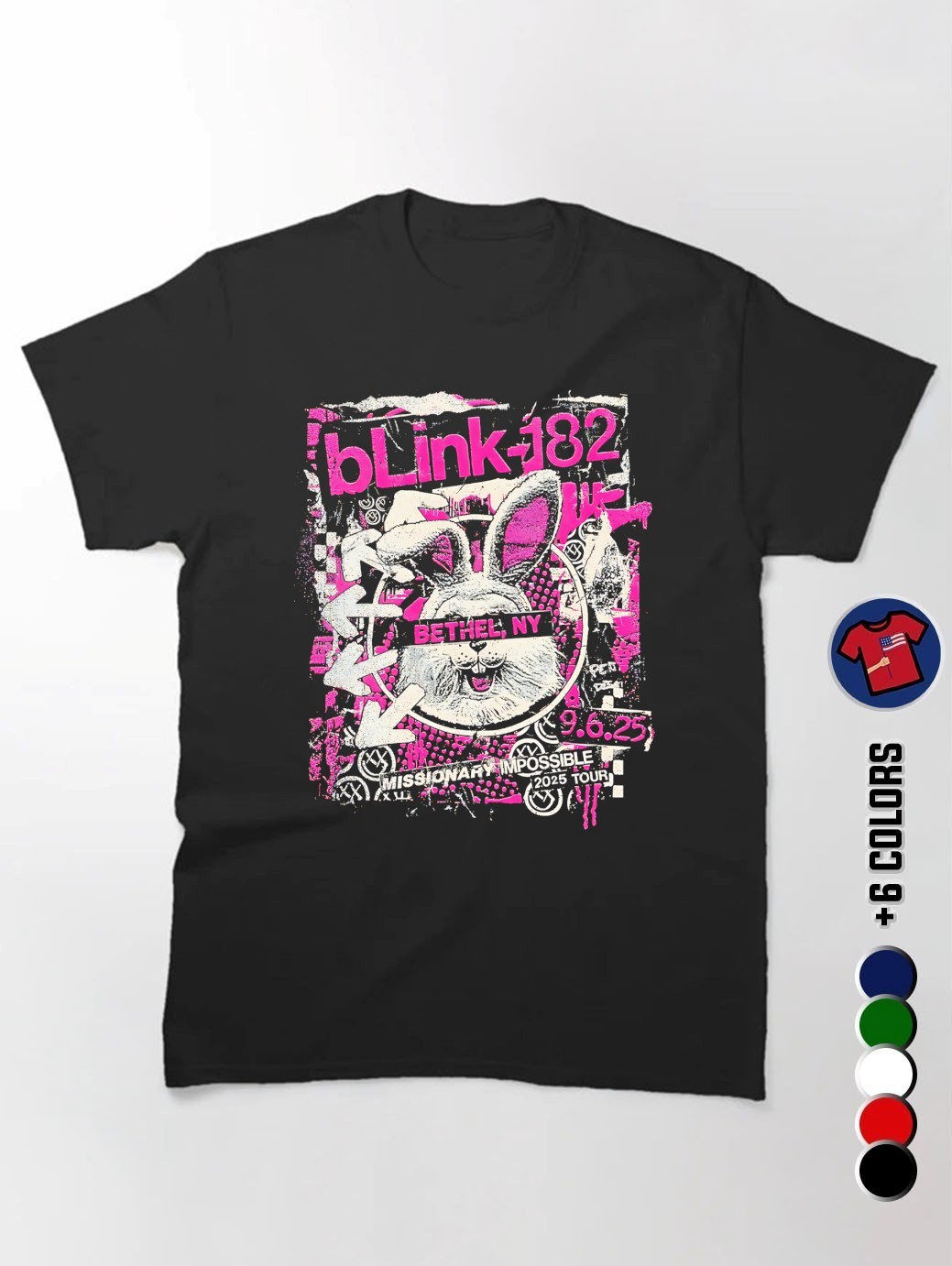Blink-182 Missionary Impossible 2025 Tour Bethel NY shirt, hoodie