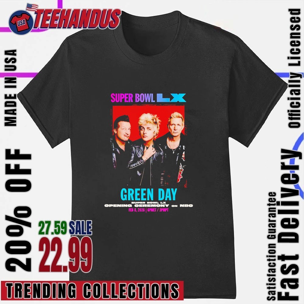 Green Day Super Bowl LX 2026 shirt, hoodie, sweater, long sleeve